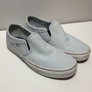 Vans Slip-On Canvas Sneakers in Light blue
